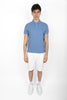 Slim Fit campus blue piqué polo shirt