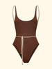 Women's brown monokini