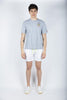 T-shirt in cotone con ricamo St. Barth Cross rich grigio Special Edition