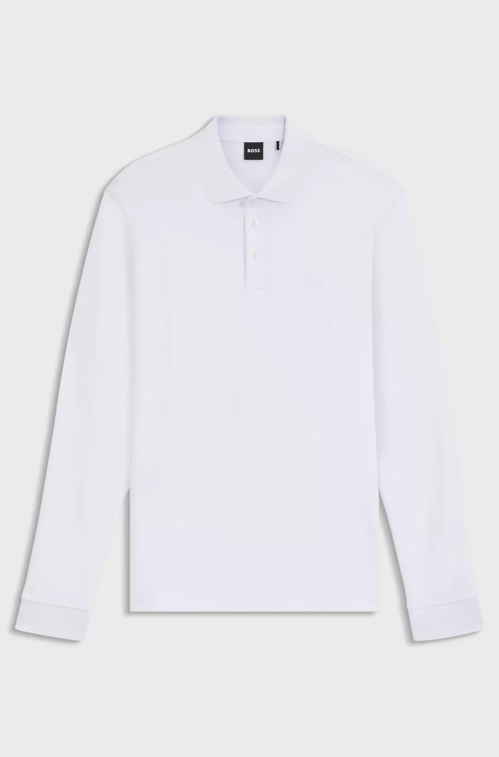 Polo in cotone interlock con logo ricamato 50468392 100 BOSS 