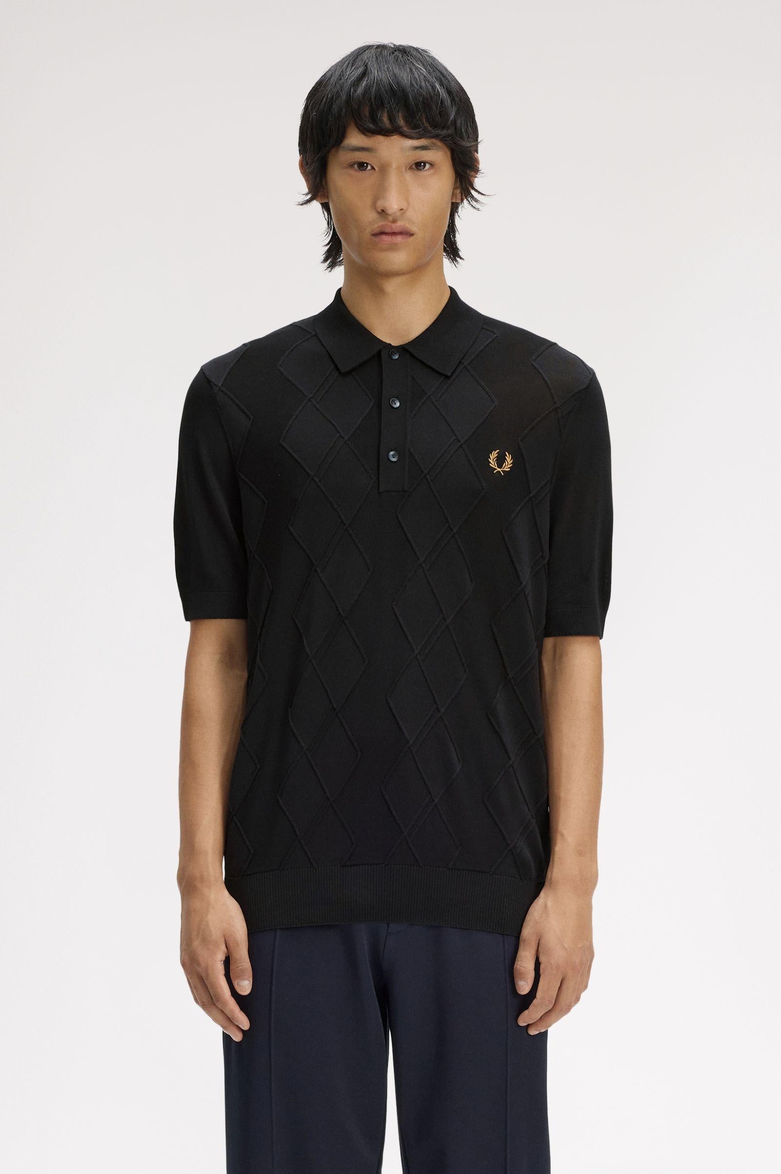 Polo In Maglia Con Trecce K974858 102 FRED PERRY 