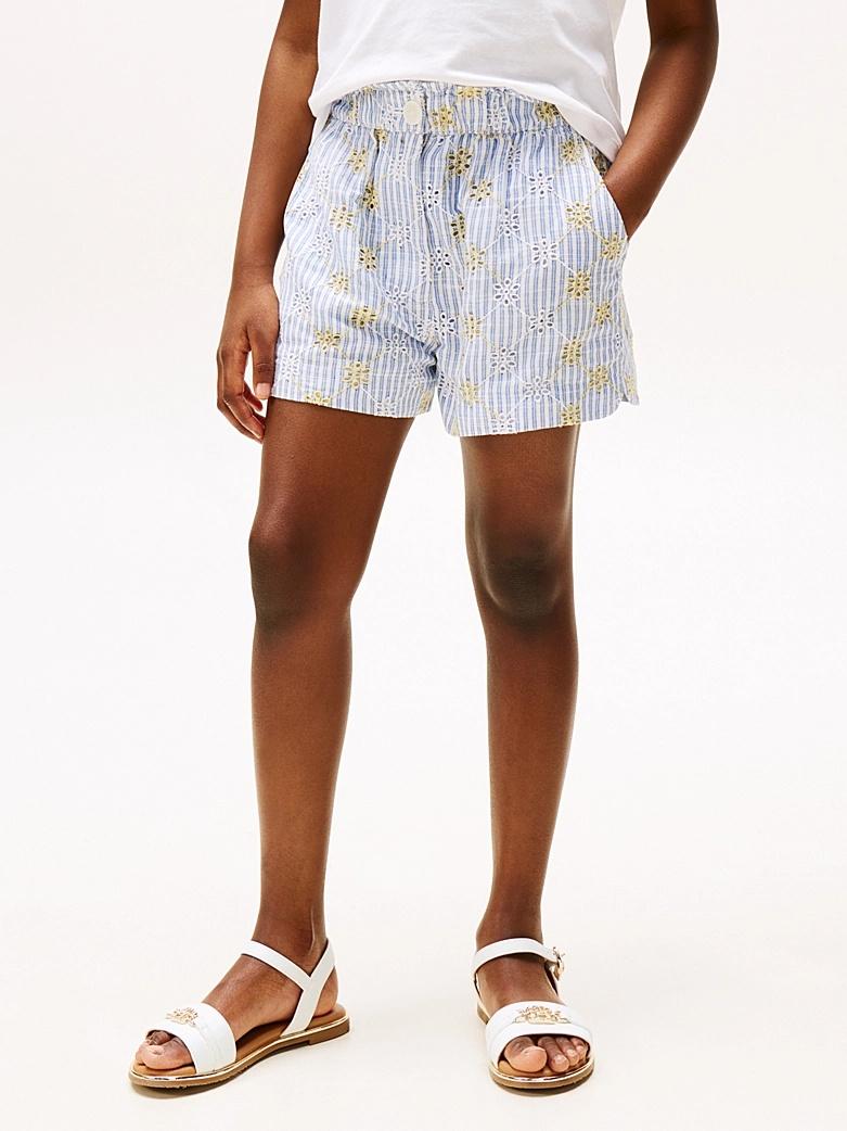 Shorts a righe con dettagli in Sangallo KG0KG08446J C1O TOMMY HILFIGER 