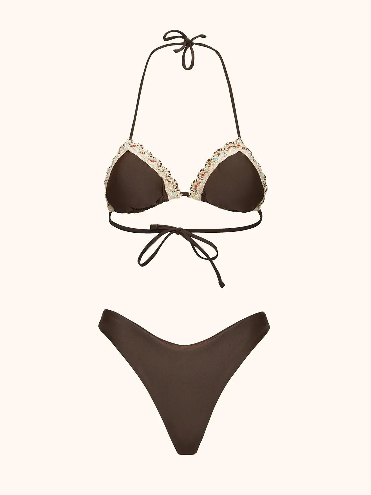 Bikini con slip americano fisso MF26SW0430 BN ME FUI 