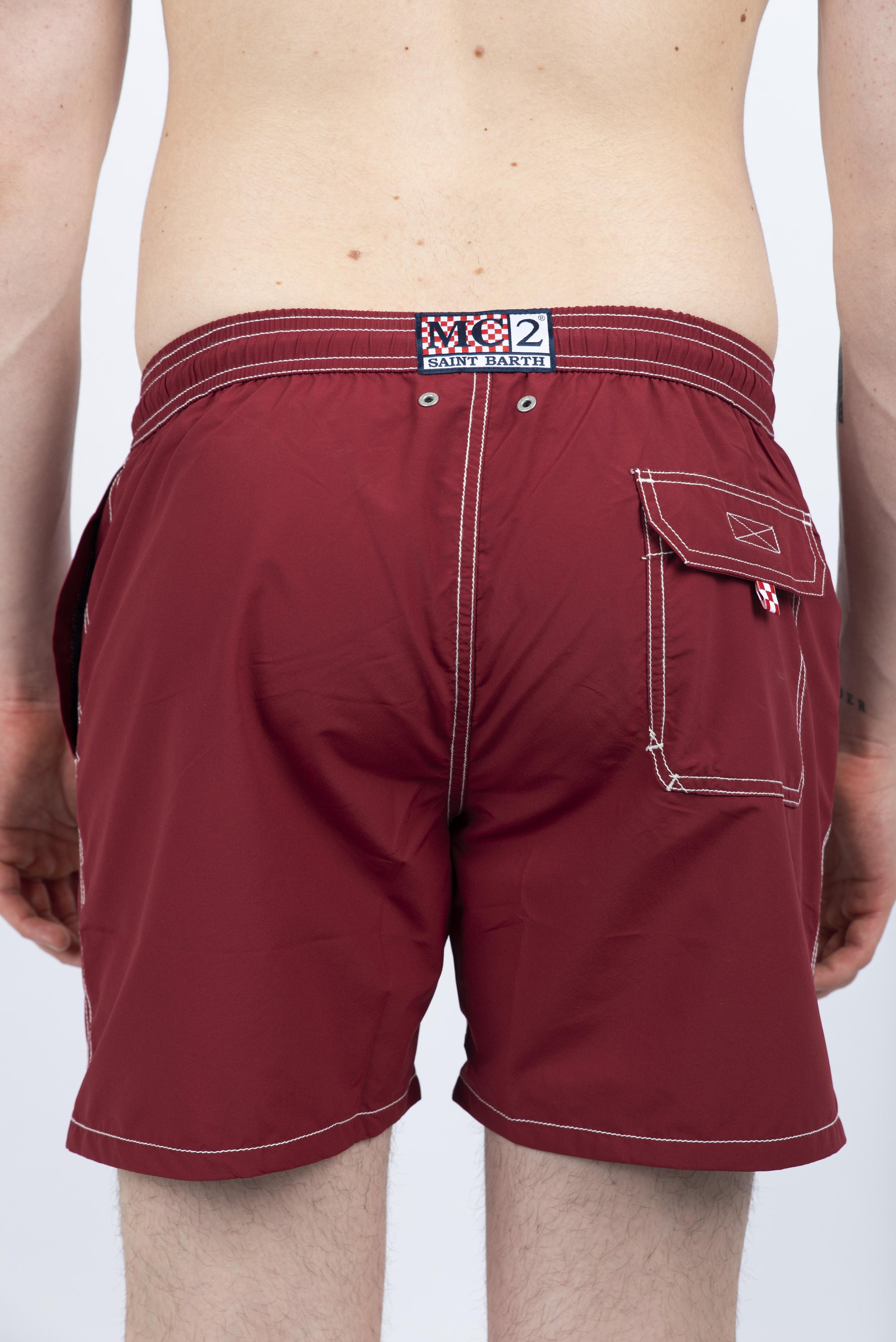 Costume classico leggero Patmos bordeaux PATM001 00102H MC2 SAINT BARTH 