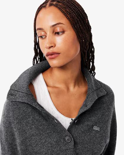 Maglione a collo alto in lana cardata AF4010 050 LACOSTE 