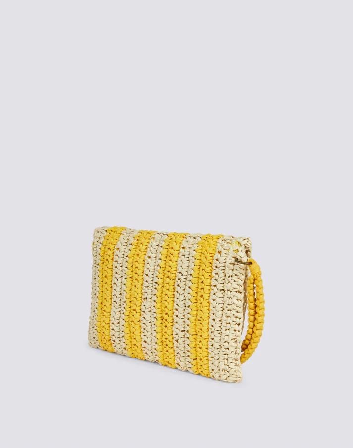 Izumi mini borsa con logo ricamato giallo AW742ABPA100 12300 SUNDEK 