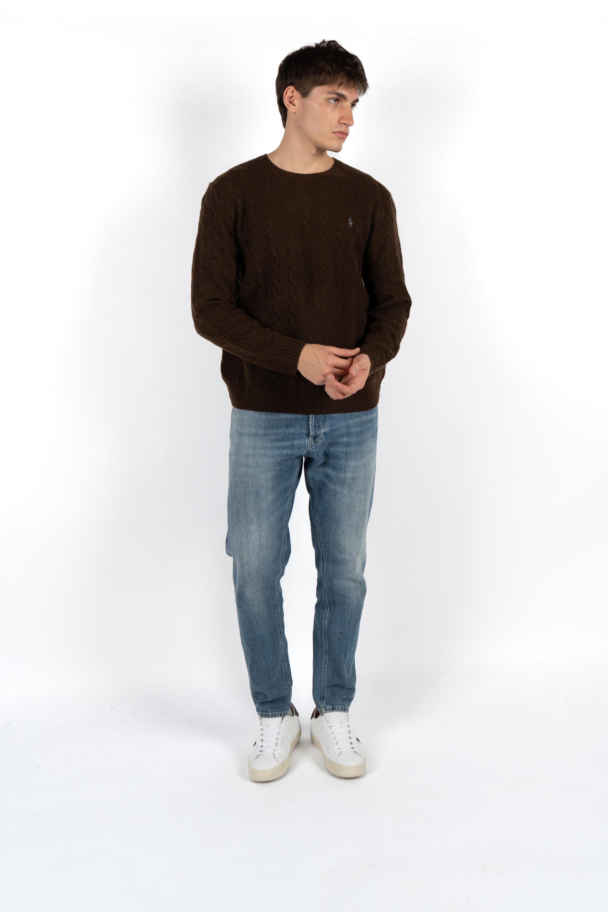 Maglia in lana e cashmere a trecce 710876762 029 POLO RALPH LAUREN 