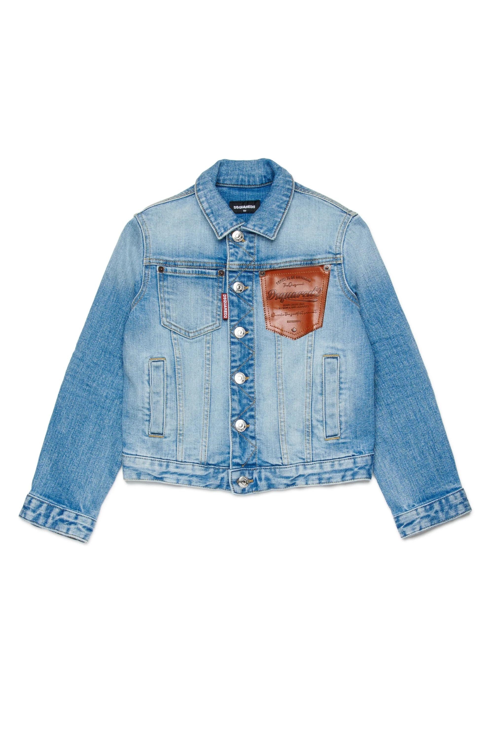 Giacca denim con logo stampato DQ3240D0AF3 DQ01 DSQUARED2 