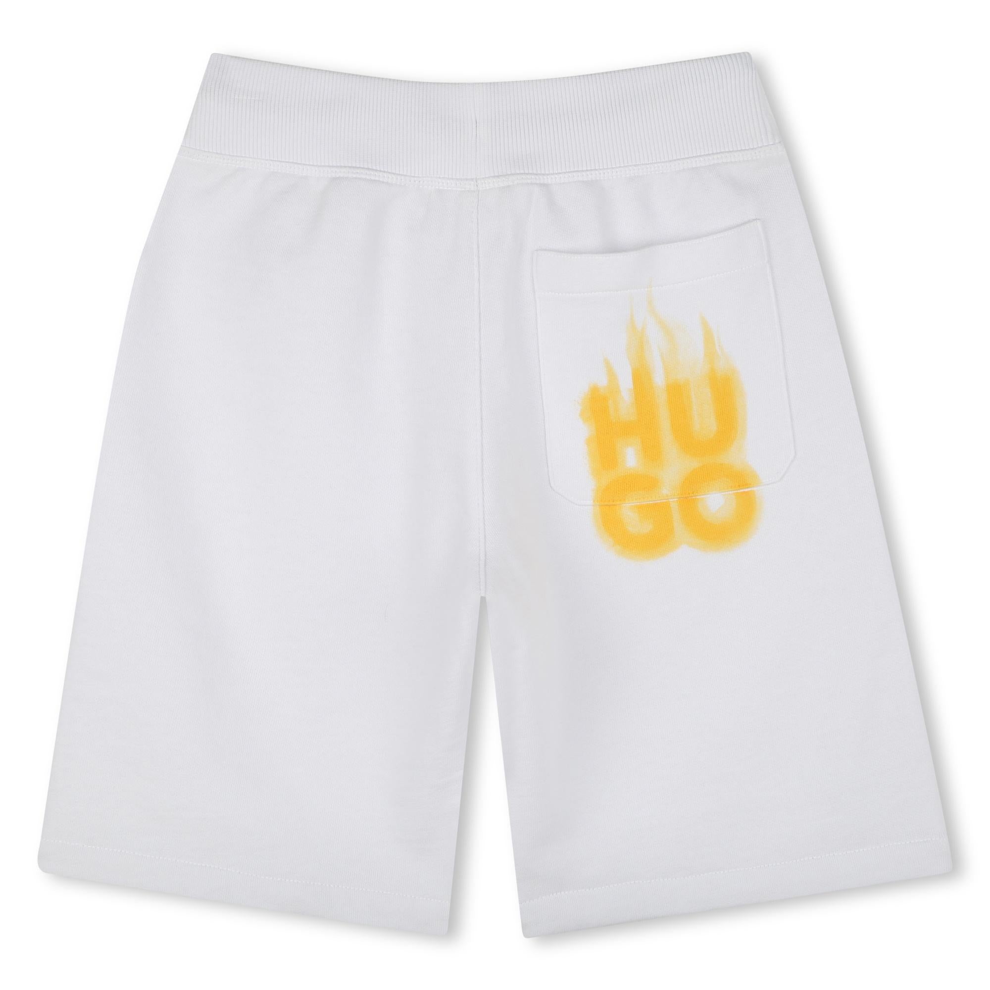 Shorts logo stampa con fiamme sul retro G00372 10PB HUGO 