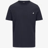 T-Shirt in Cotone Slim Fit Uomo blu con Taschino