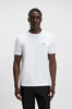 T-shirt regular fit in cotone elasticizzato con logo a contrasto