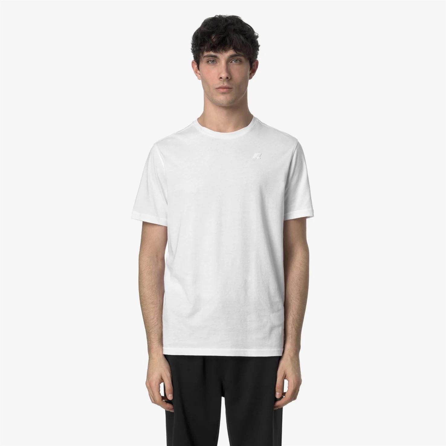 T-Shirt in Cotone Slim Fit Uomo bianco K7125UW 001 K-WAY 