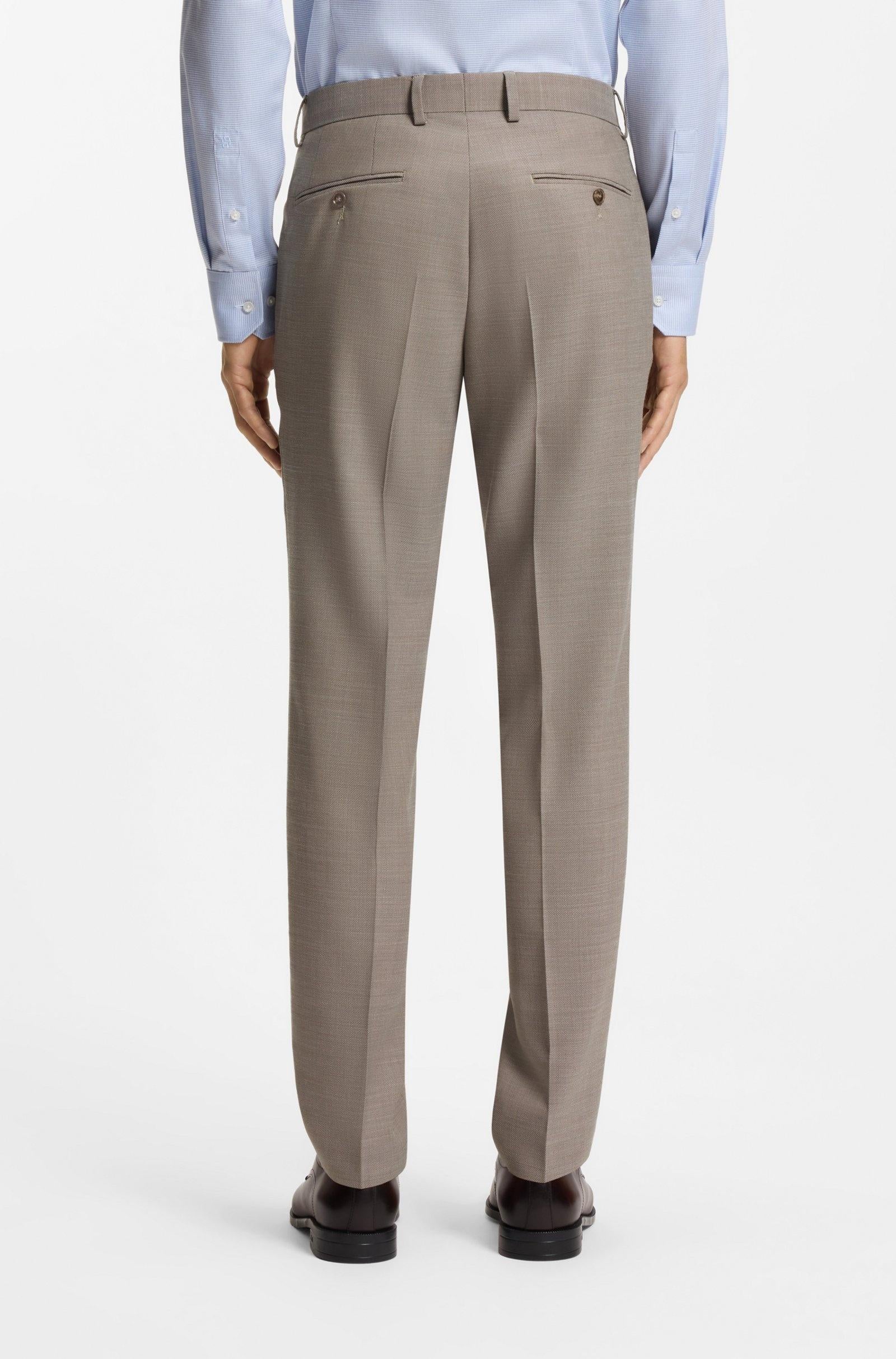 Abito due pezzi slim fit in tessuto elasticizzato con micromotivo 50557252 252 BOSS 