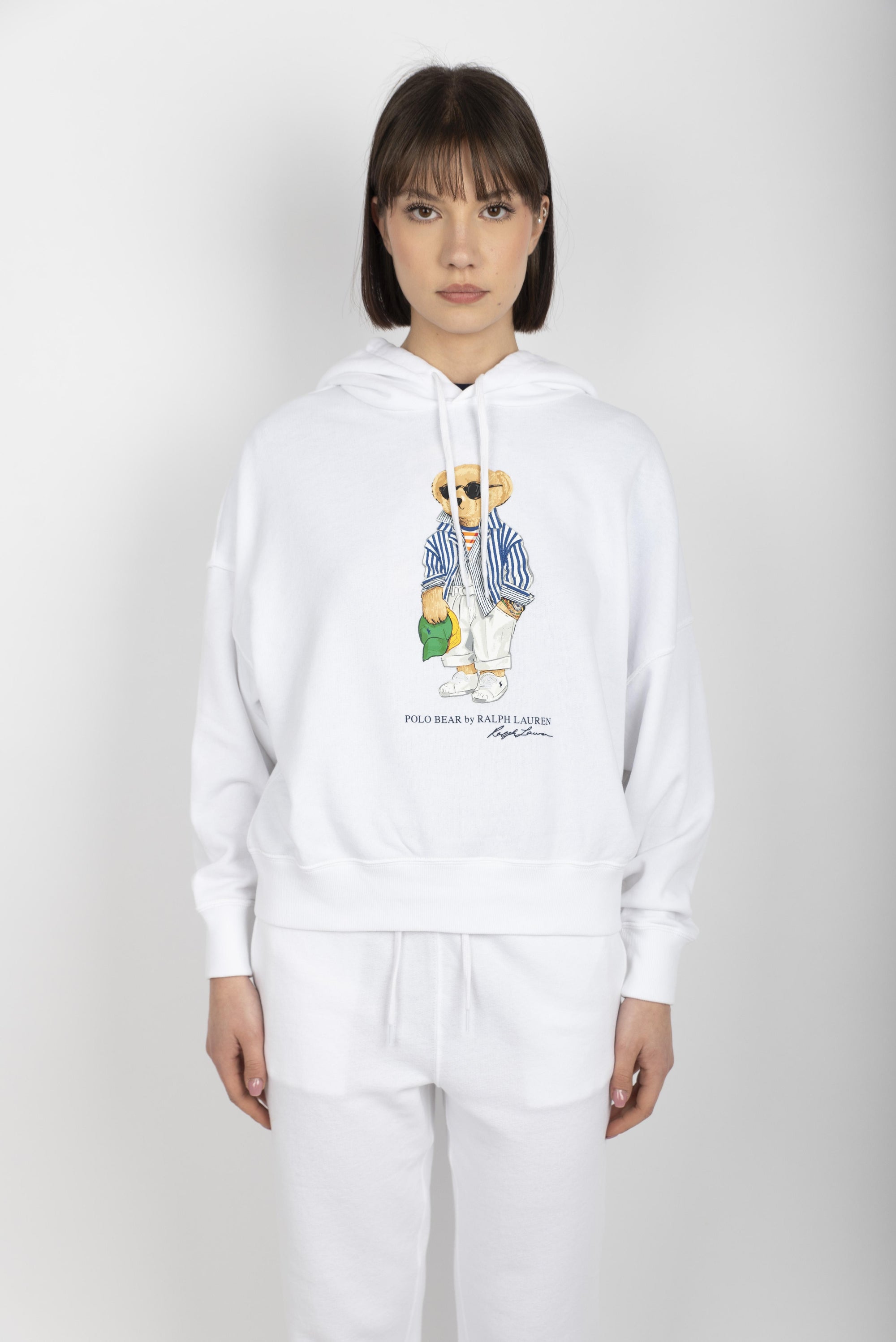 Felpa con cappuccio Polo Bear bianco 211959115 001 POLO RALPH LAUREN 