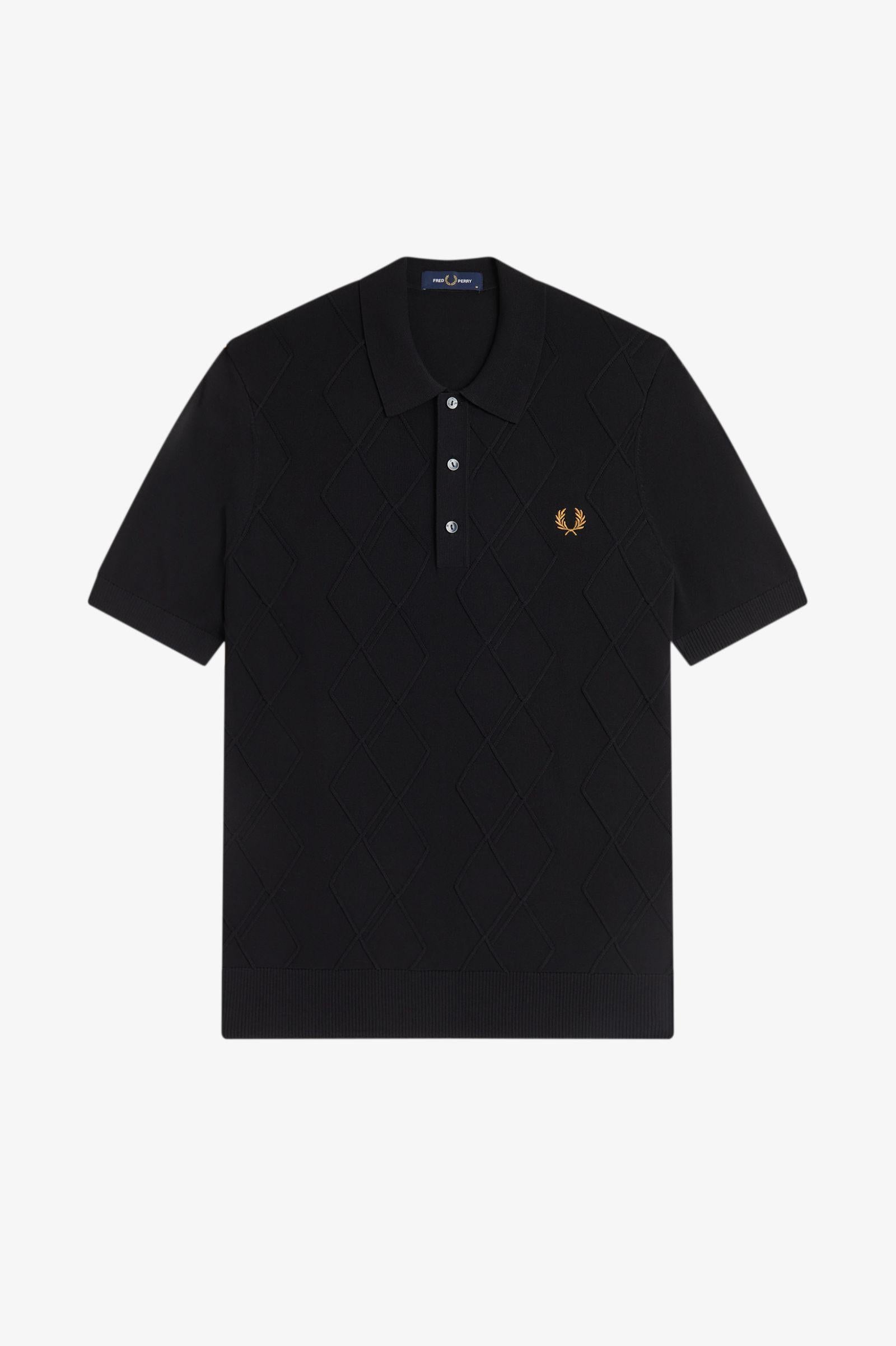 Polo In Maglia Con Trecce K974858 102 FRED PERRY 