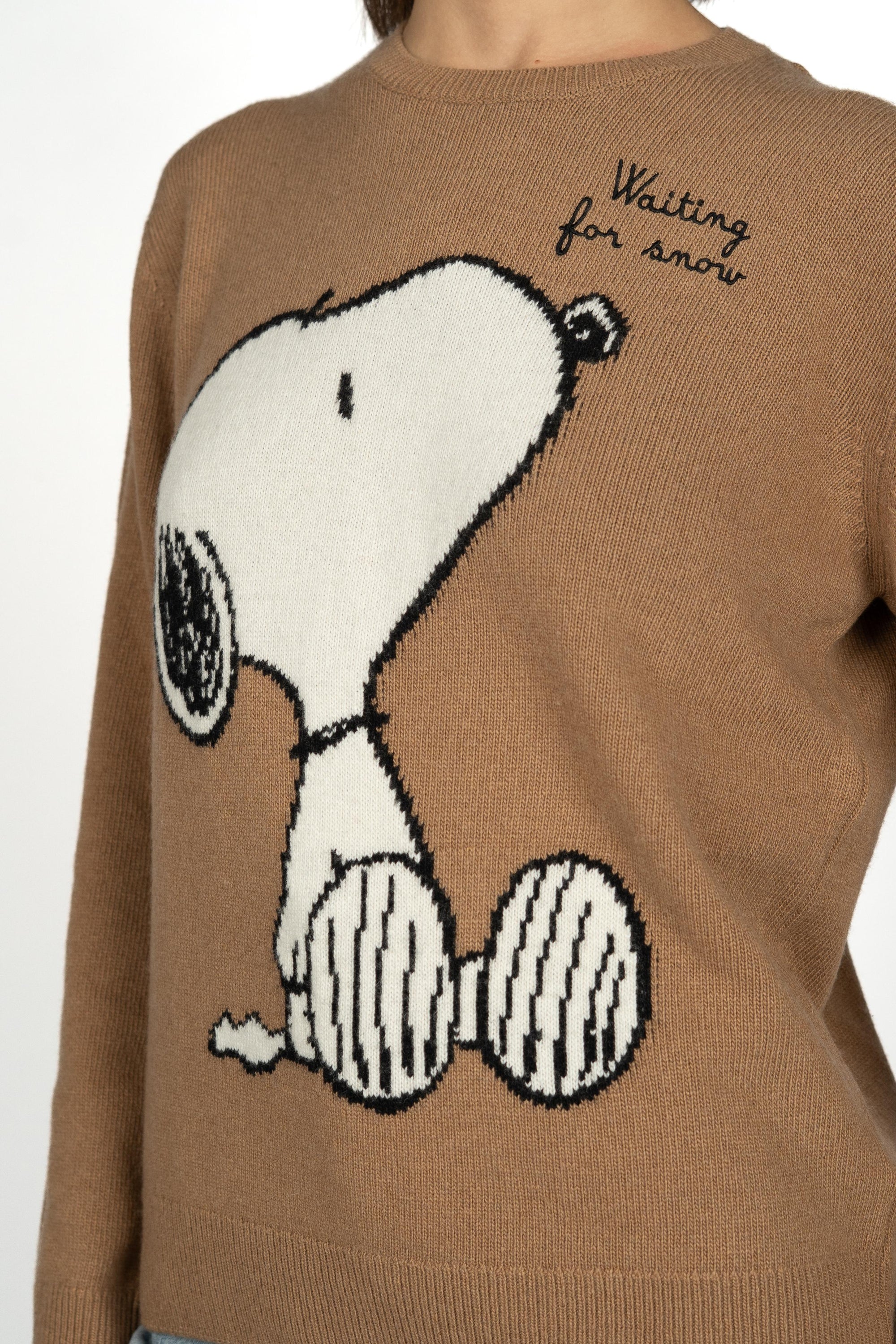 Maglione New Queen con jacquard Snoopy QUE0010 00435I MC2 SAINT BARTH 