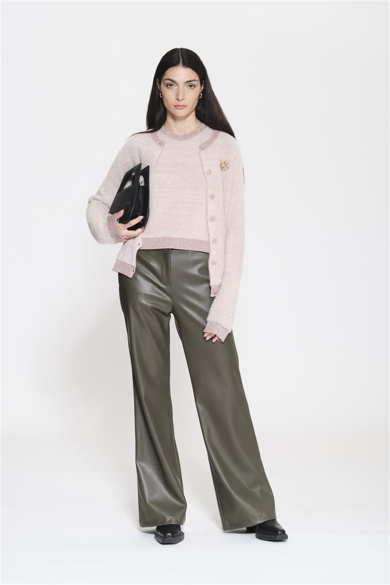 Pantaloni a palazzo in ecopelle RIJLE020 5022 KAOS JEANS 