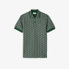 Polo dal taglio classico in jacquard con monogramma
