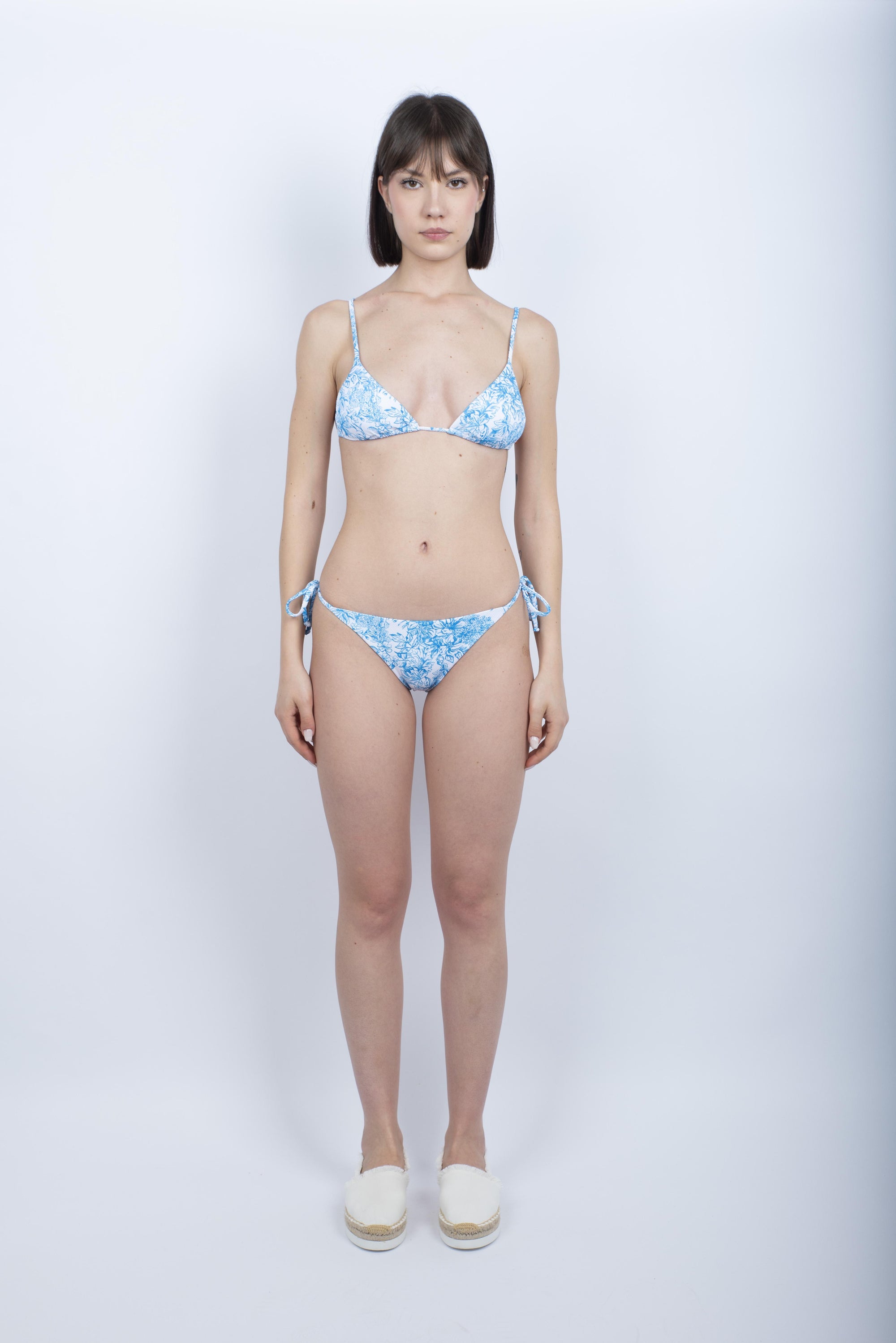 Bikini Caladesi Anita bralette stampa Fleur de Joie con fianchi regolabili bilberry W272KTLW206KBL A74FJ SUNDEK 