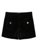 Shorts with gold buttons