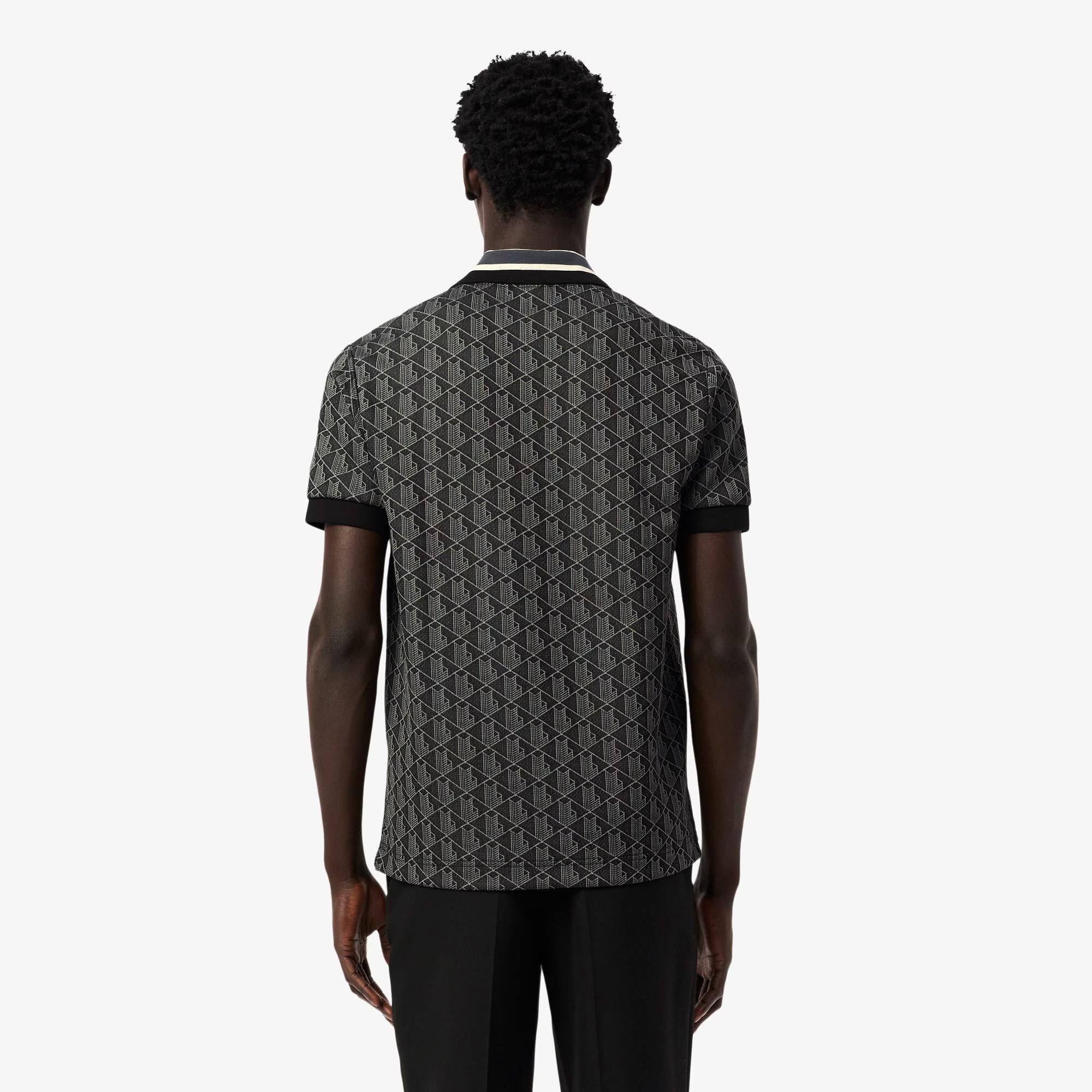 Maglia in jacquard monogrammata DH1417 4PC LACOSTE 