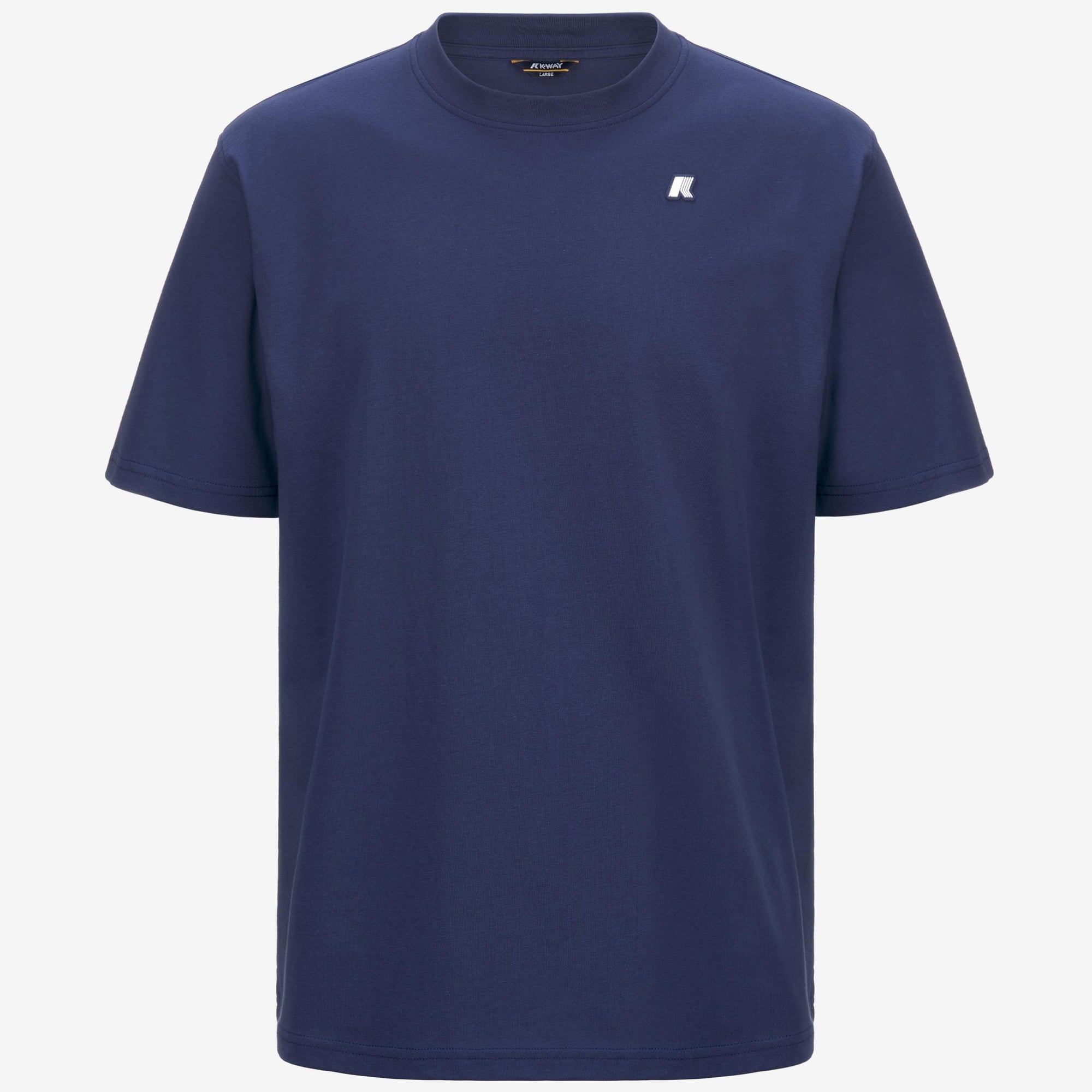 T-shirt casual da uomo in cotone blu cobalto K3136CW 867 K-WAY 