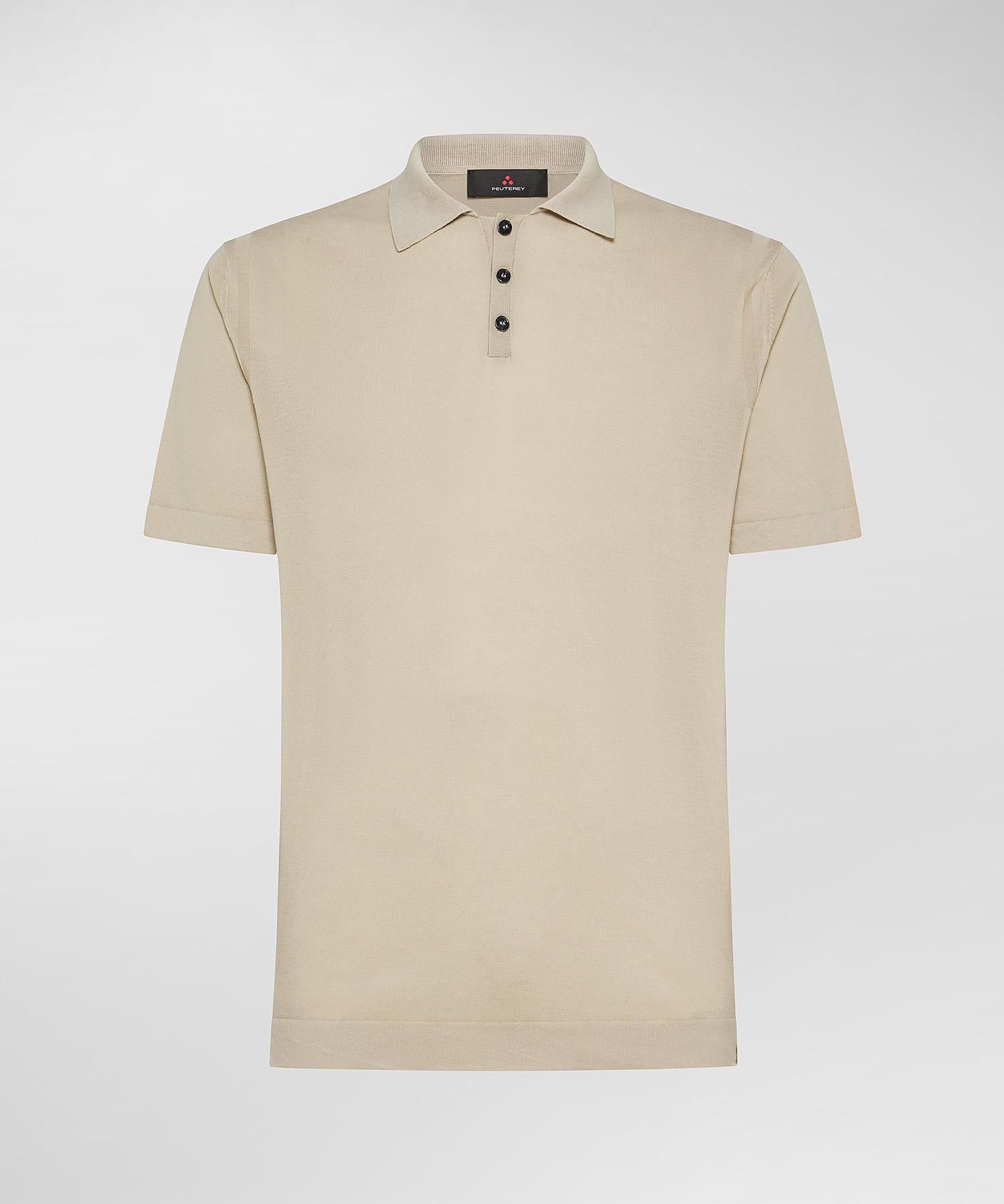 Malaga FRS 03 Polo classica in Tricot di cotone amaretto PEU5456 859 PEUTEREY 