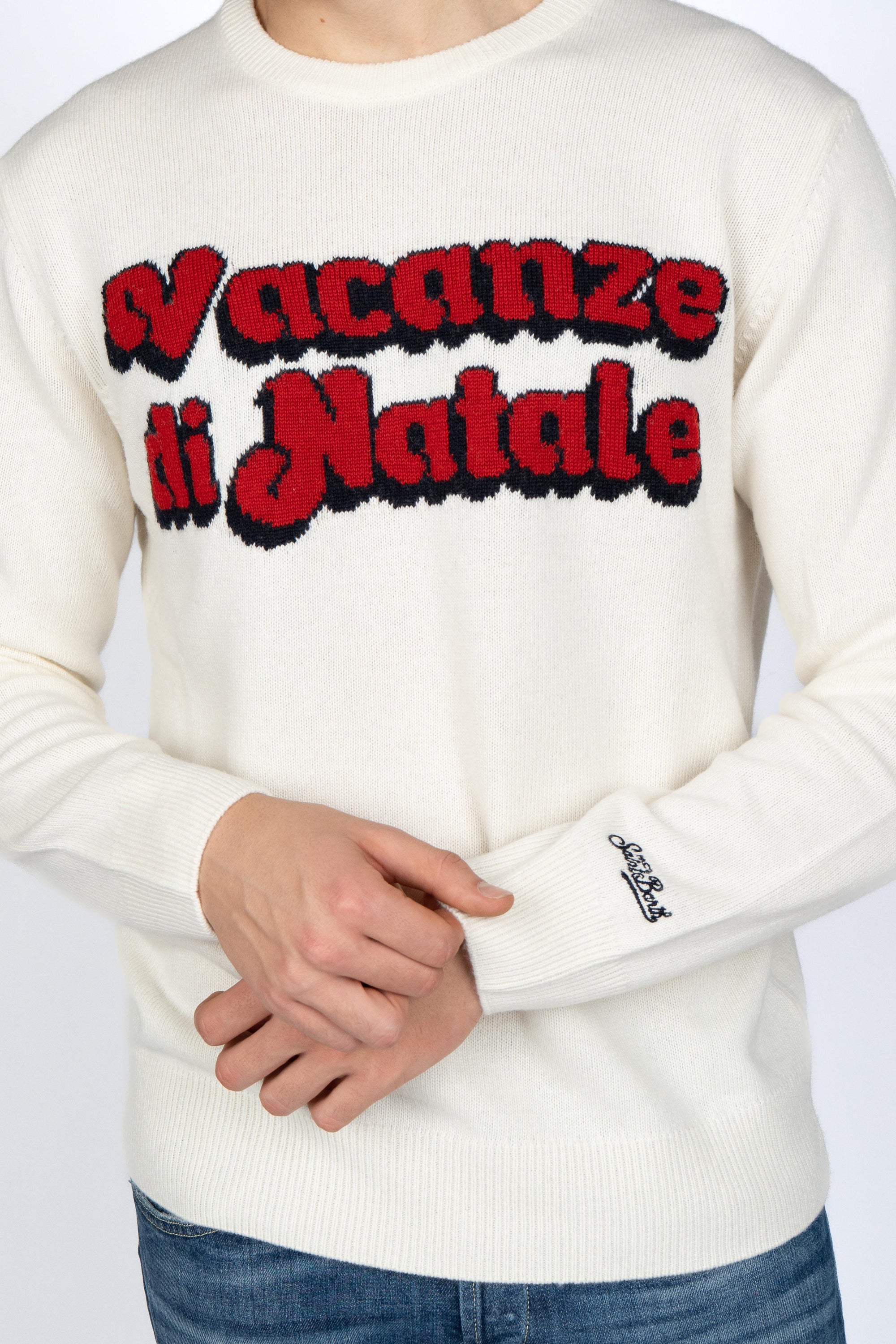 Maglione Heron con jacquard Vacanze di Natale HER0001 02226I MC2 SAINT BARTH 