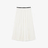 Long pleated skirt with elasticated waist