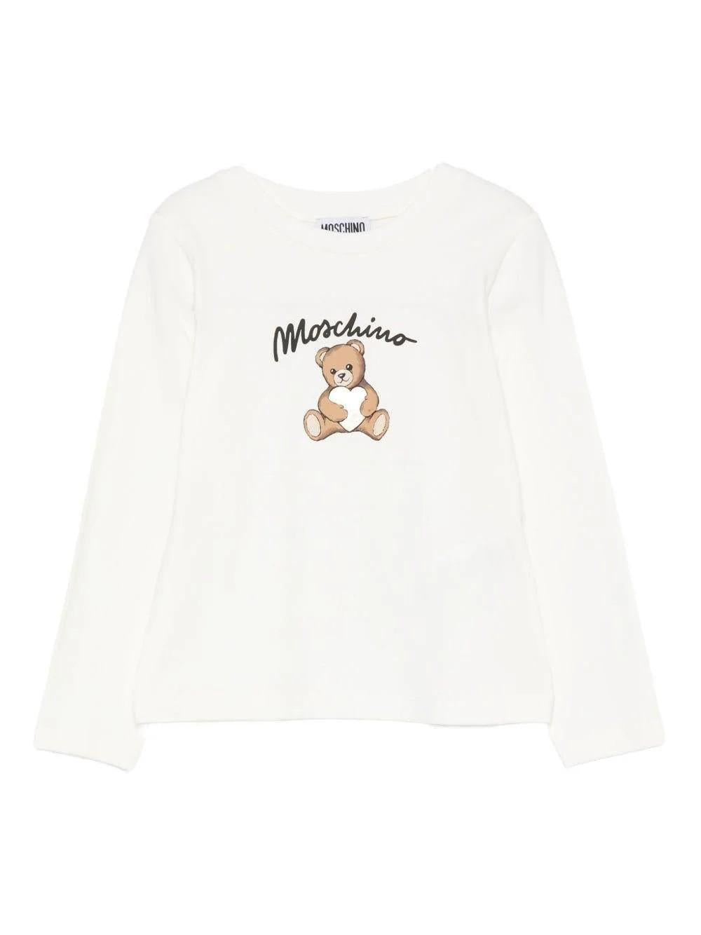 T-shirt con stampa Teddy Bear HDO010LBA11 10063 MOSCHINO KID 