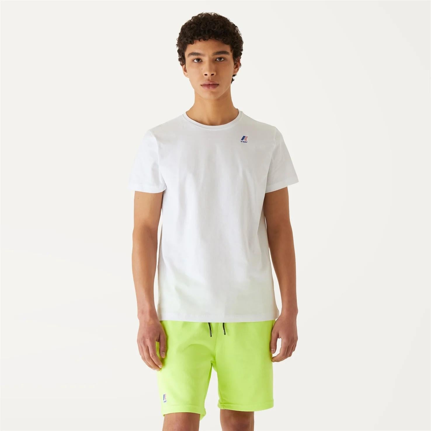 T-shirt unisex bianco in cotone con logo K007JE0 001 K-WAY 
