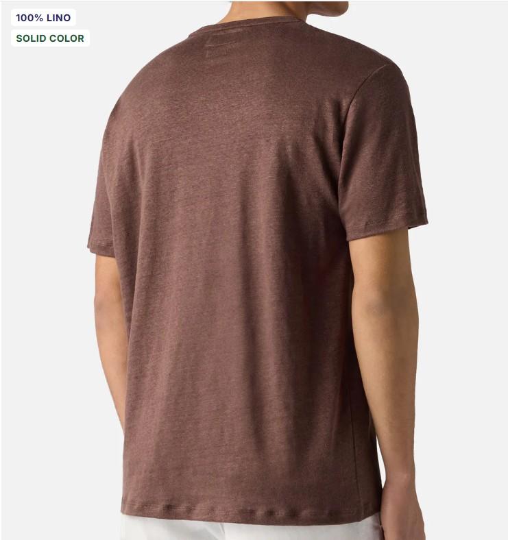 T-shirt Ecstasea in puro lino panna con logo ricamato ECS0003 00920L MC2 SAINT BARTH 