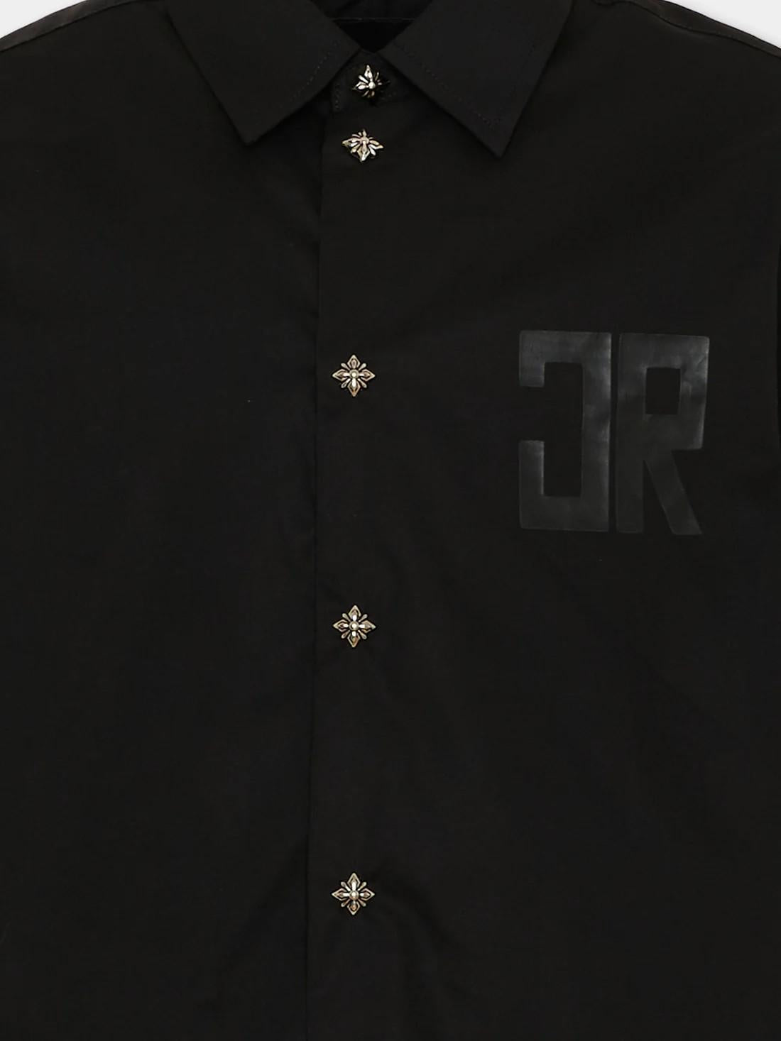 Camicia nera per bambino con logo RBP26029CA BLACK RICHMOND 