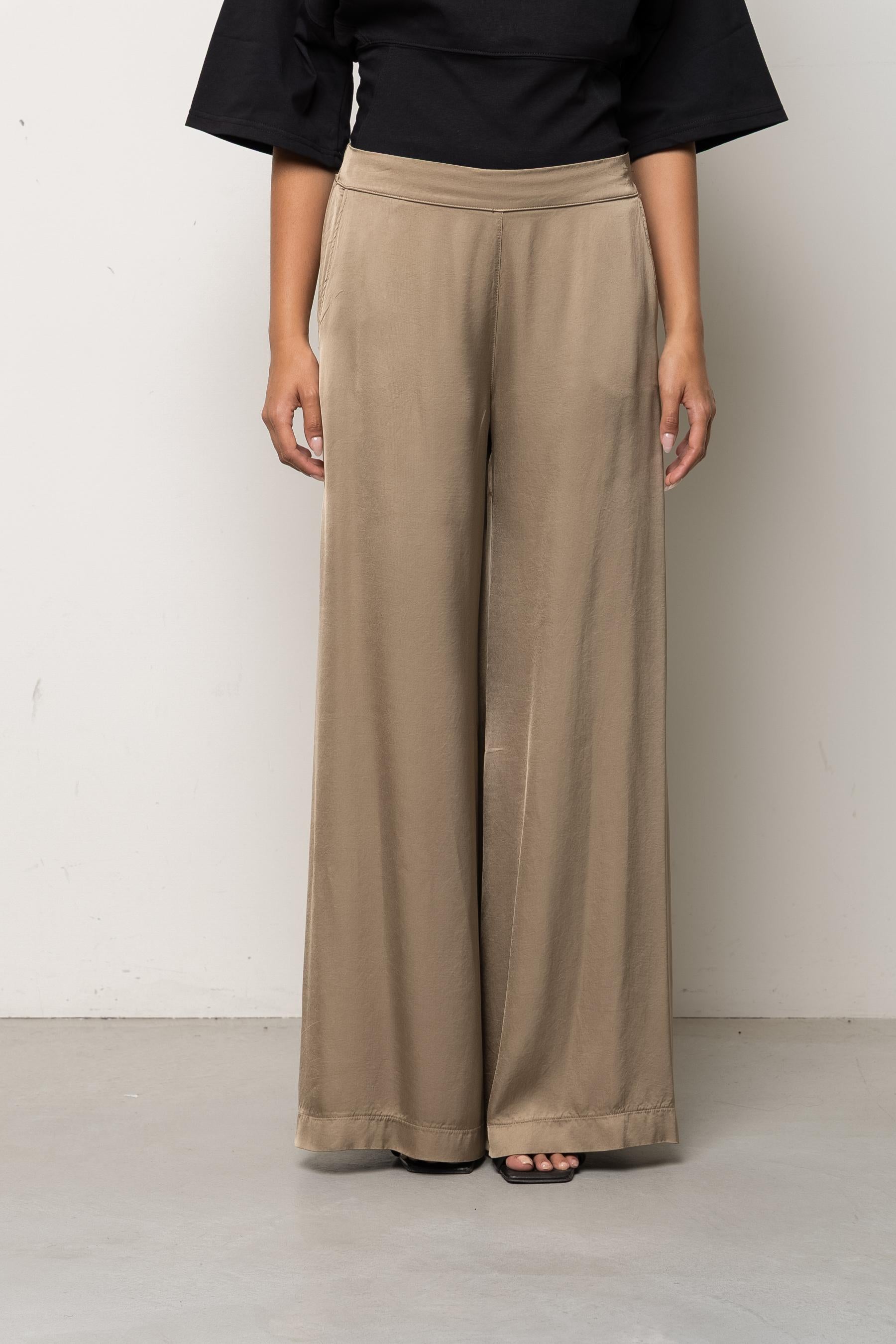 Pantalone a palazzo in raso SPJAR001 1096 KAOS JEANS 