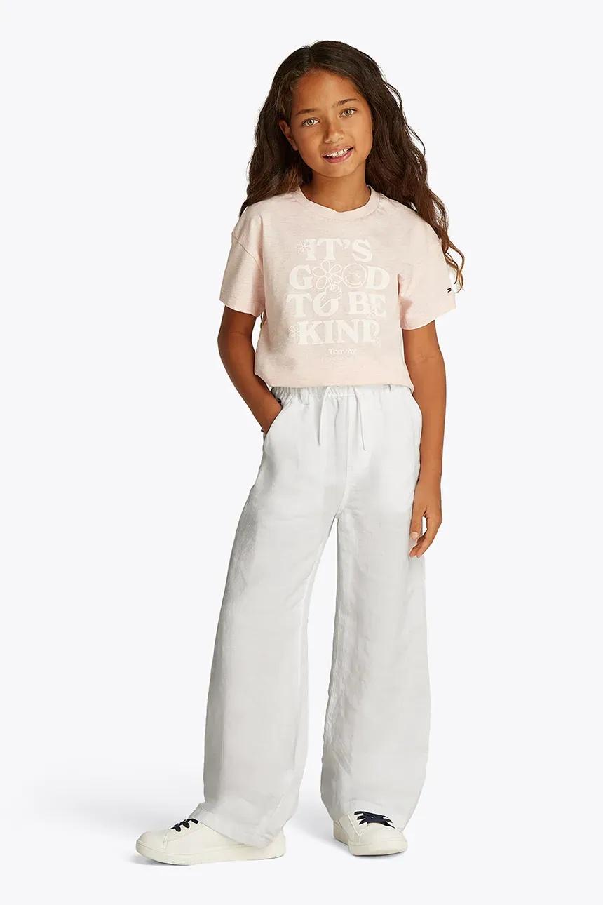 Pantaloni in lino KG0KG08425J YBR TOMMY HILFIGER 