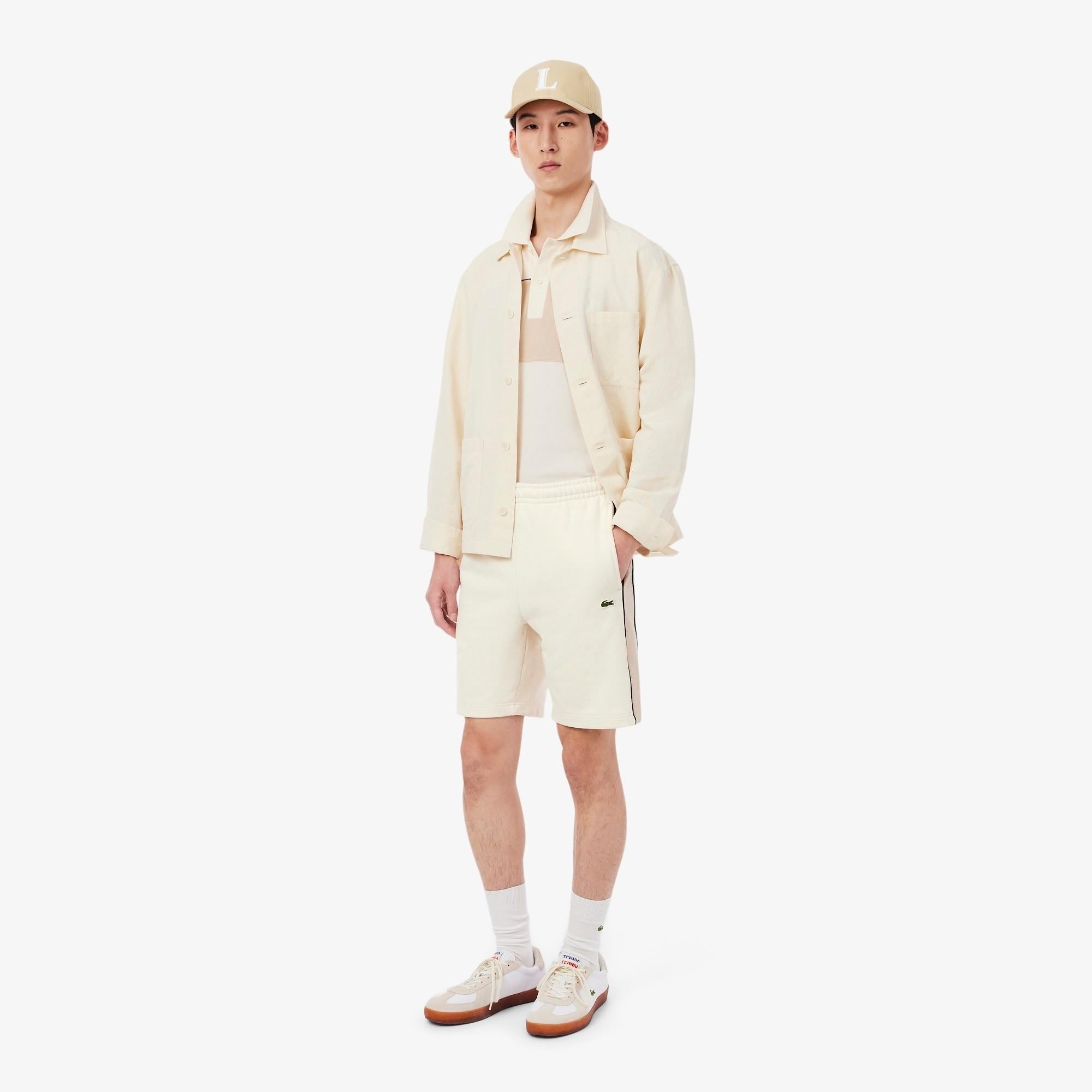 Shorts in tessuto felpato regular fit color block GH0893 3RR LACOSTE 