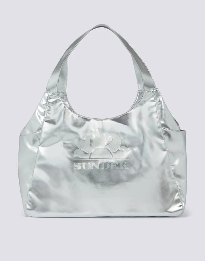 Borsa shopper laminata con logo AW417ABPU7LA 186LA SUNDEK 