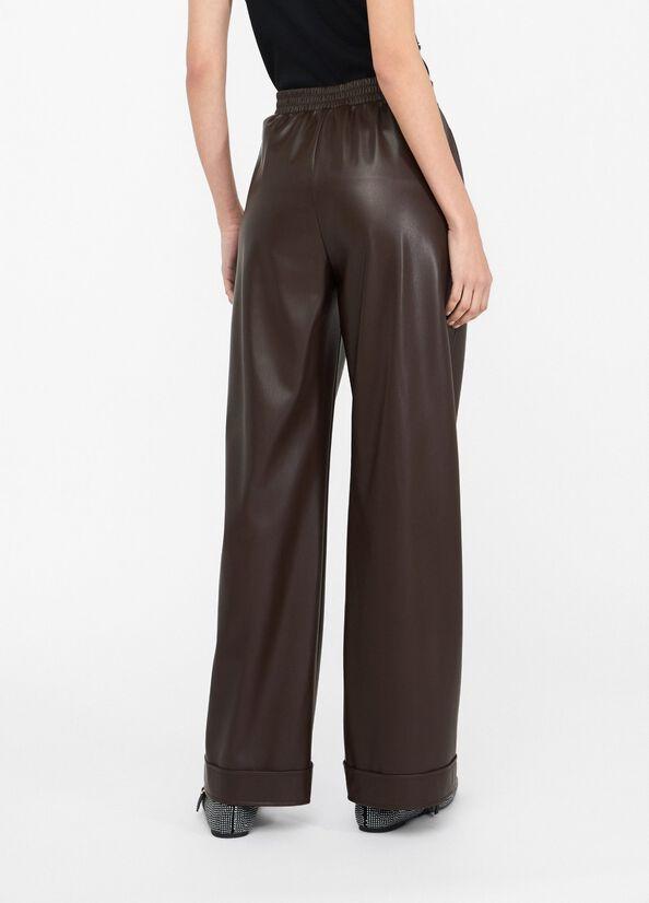 Pantaloni in tessuto spalmato MF5069E0624 90915 LIU JO WHITE2 