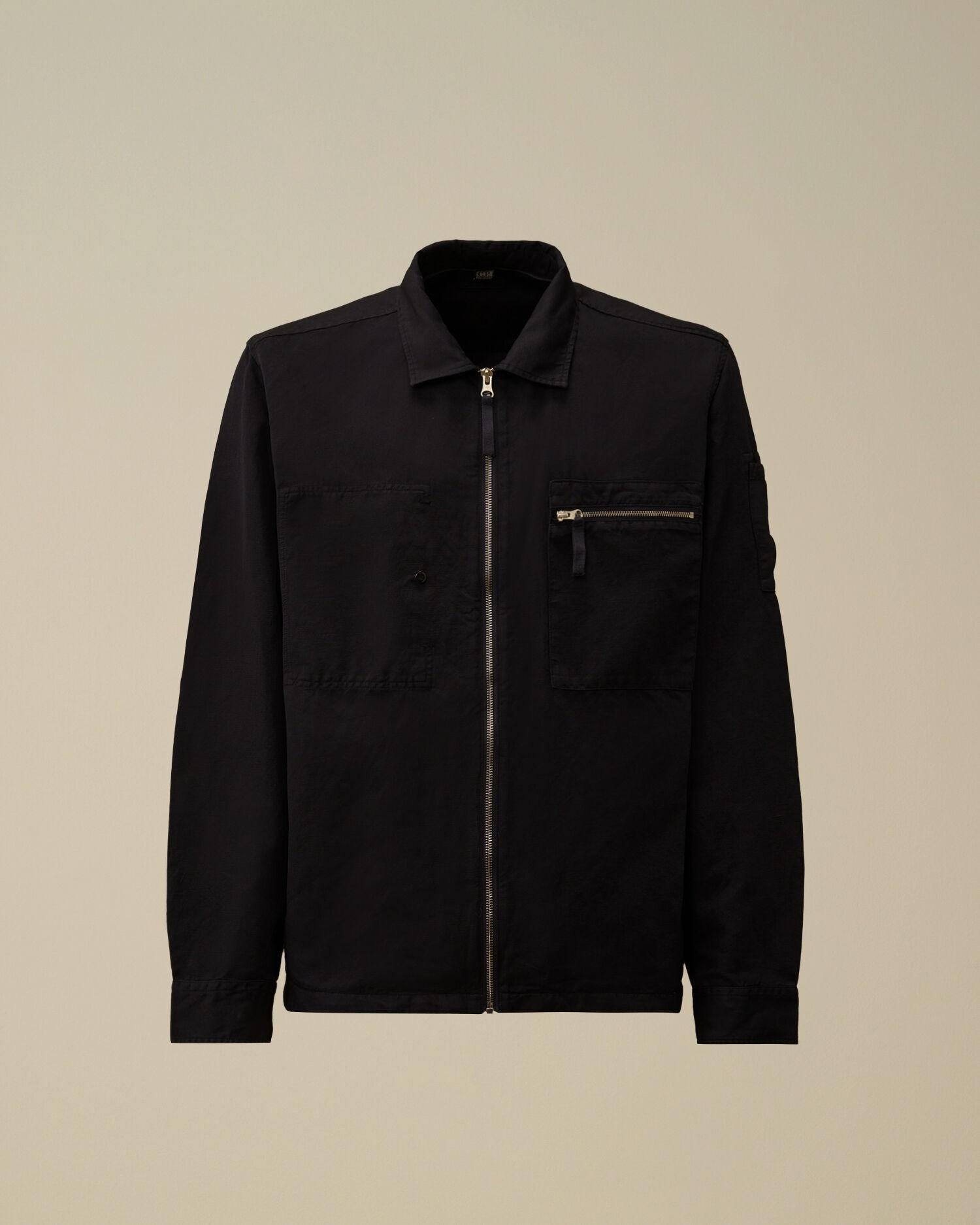Cotton/Linen lens zip overshirt 20CMOS226A 888 C.P. COMPANY 