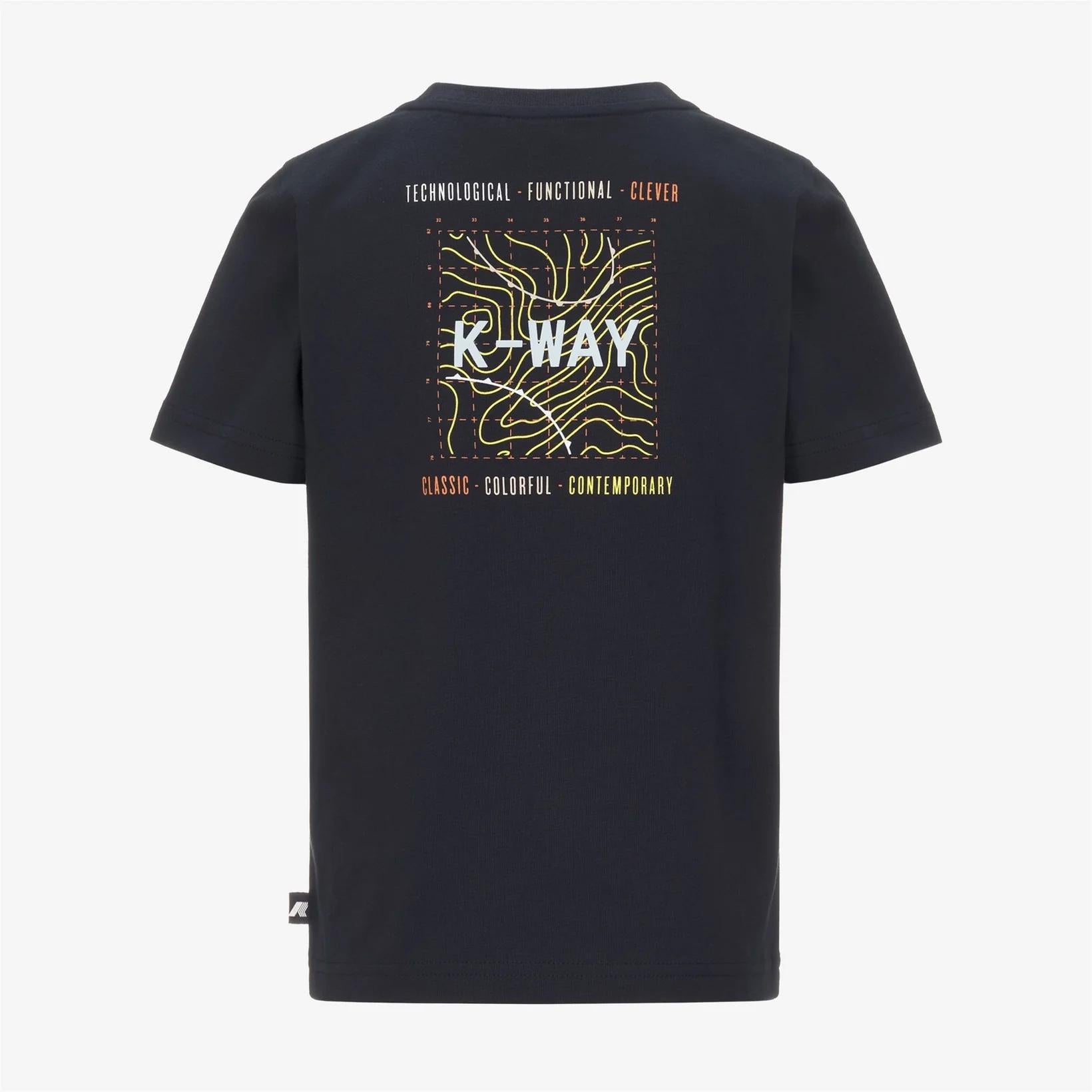 T-shirt manica corta bambini blu K5136ZW K89A K-WAY 