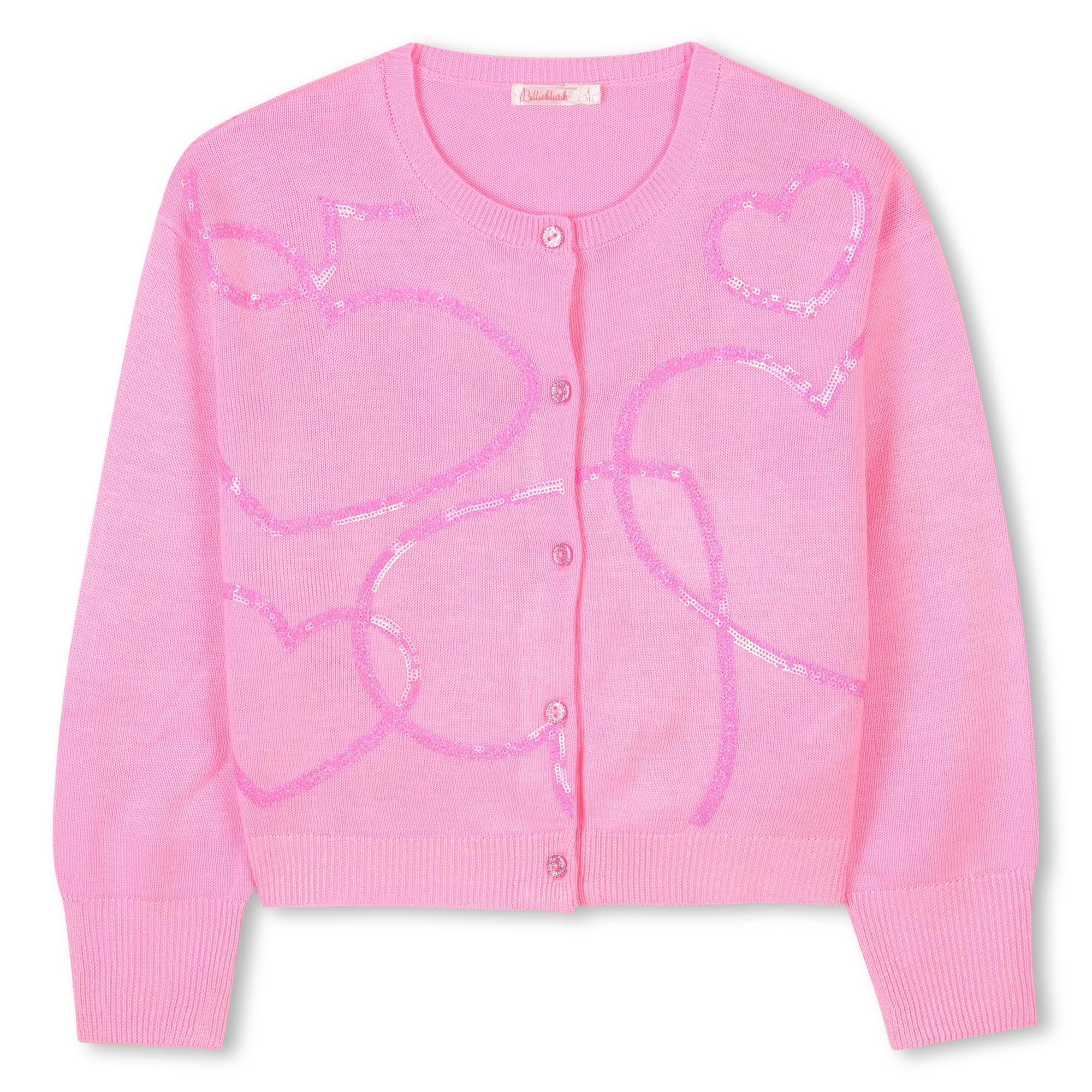 Cardigan con cuori U20883 462 BILLIEBLUSH 