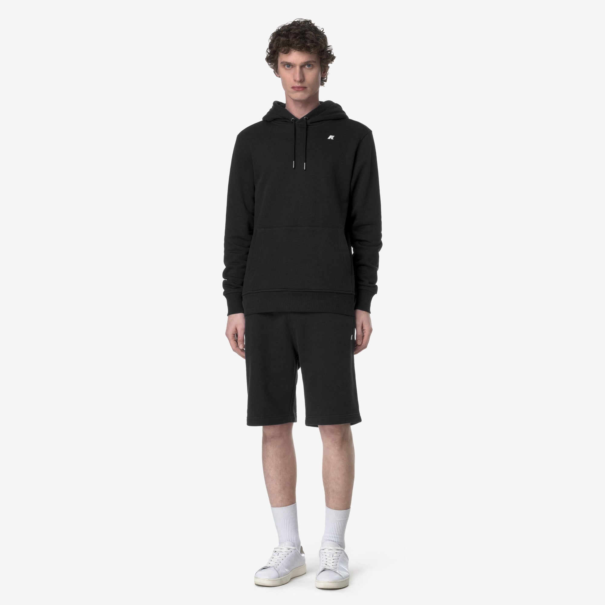 Bermuda da Uomo Sportivi in French Terry Nero con Tasche K1151SW USY K-WAY 
