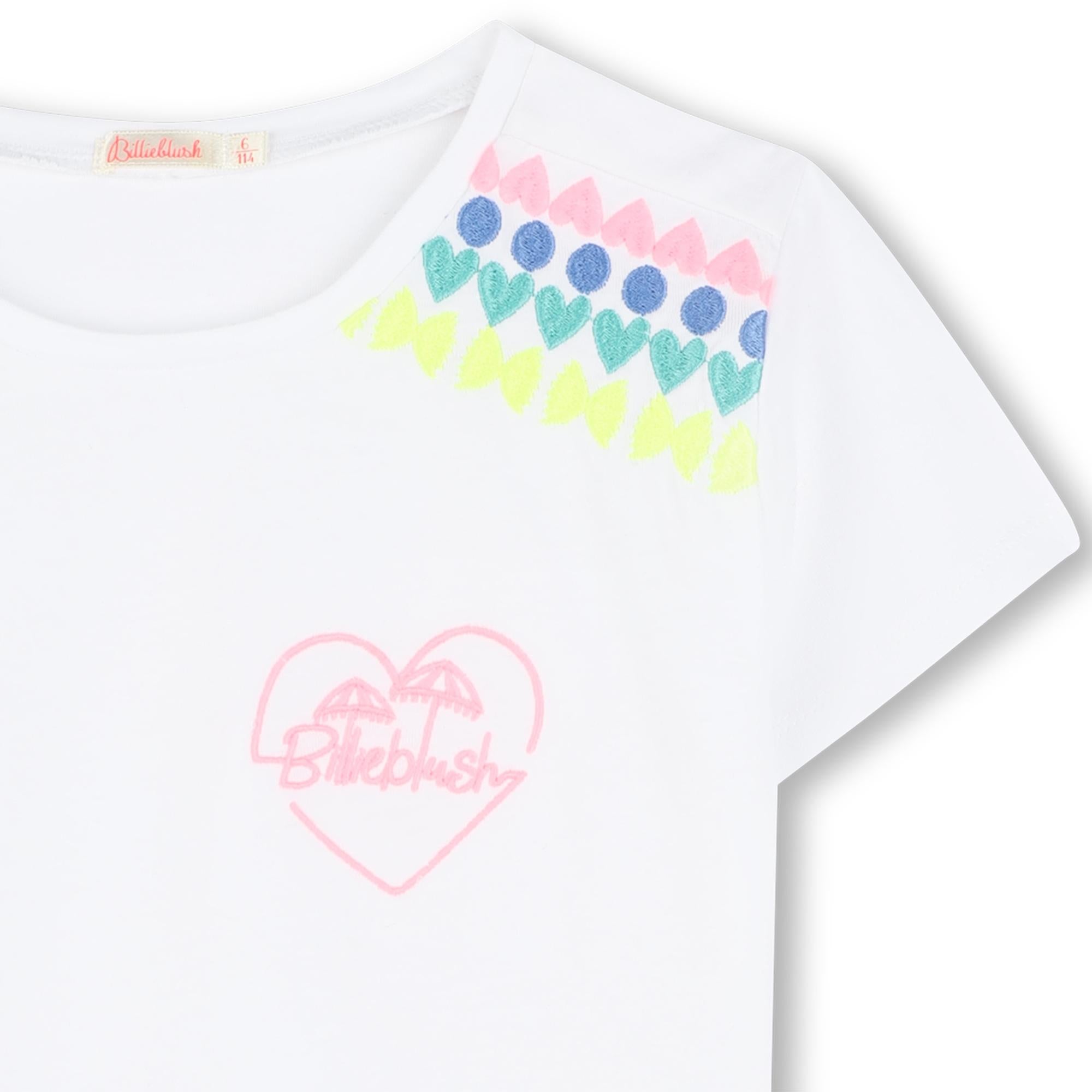 T-shirt con ricami multicolor U20931 10P BILLIEBLUSH 