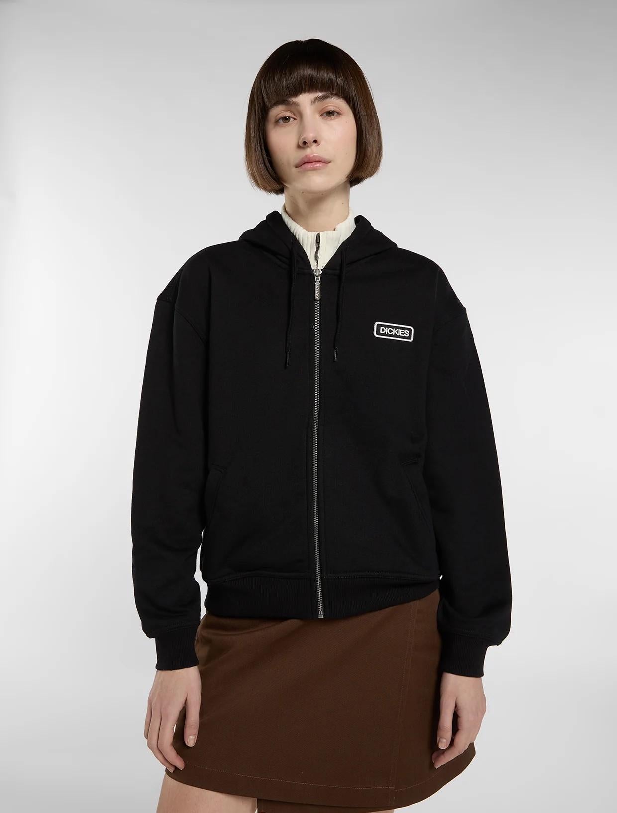 Felpa con cappuccio e zip Deshler DK0A88BT BLK1 DICKIES 