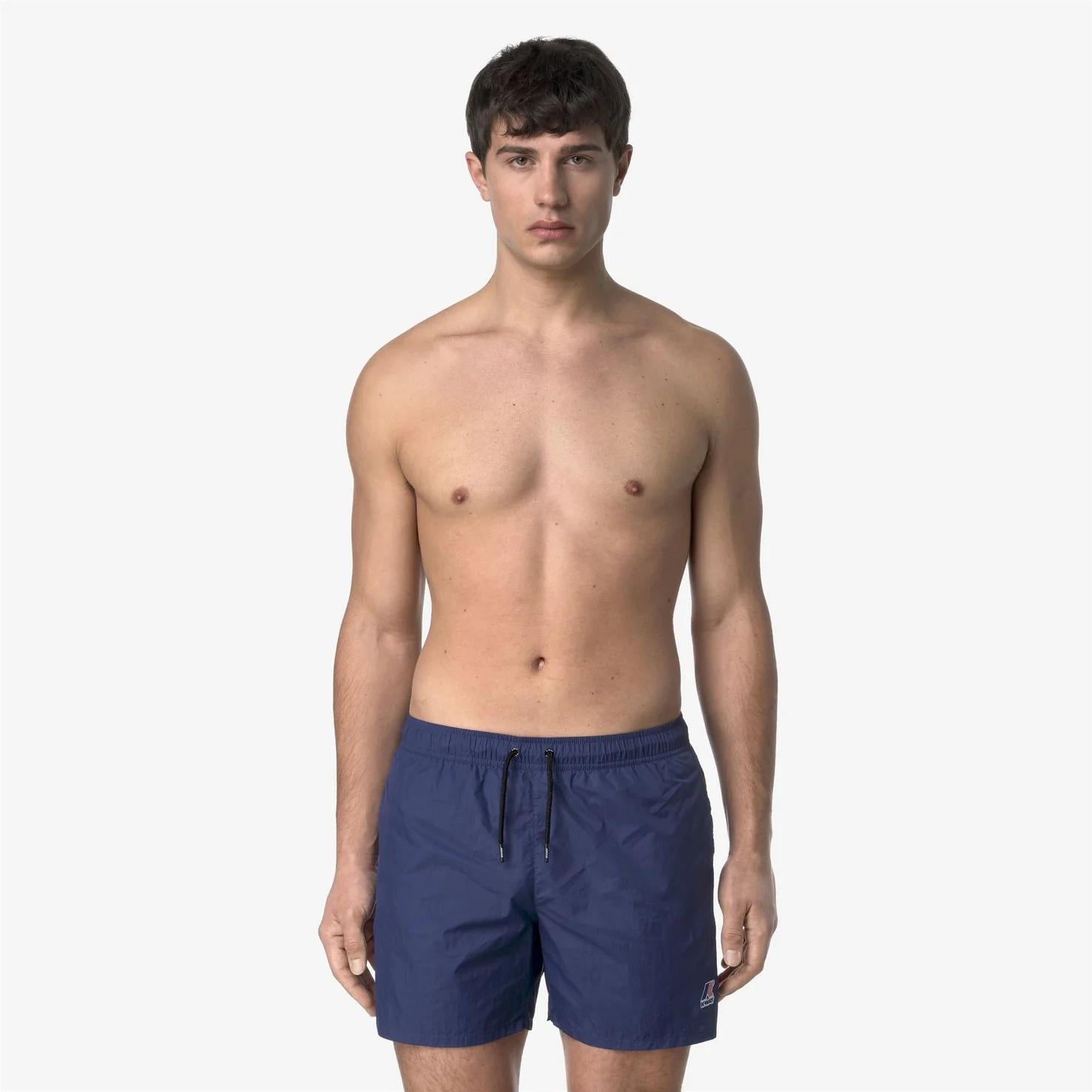 Costume da bagno da uomo ripiegabile blu con slip in rete K31357W 867 K-WAY 