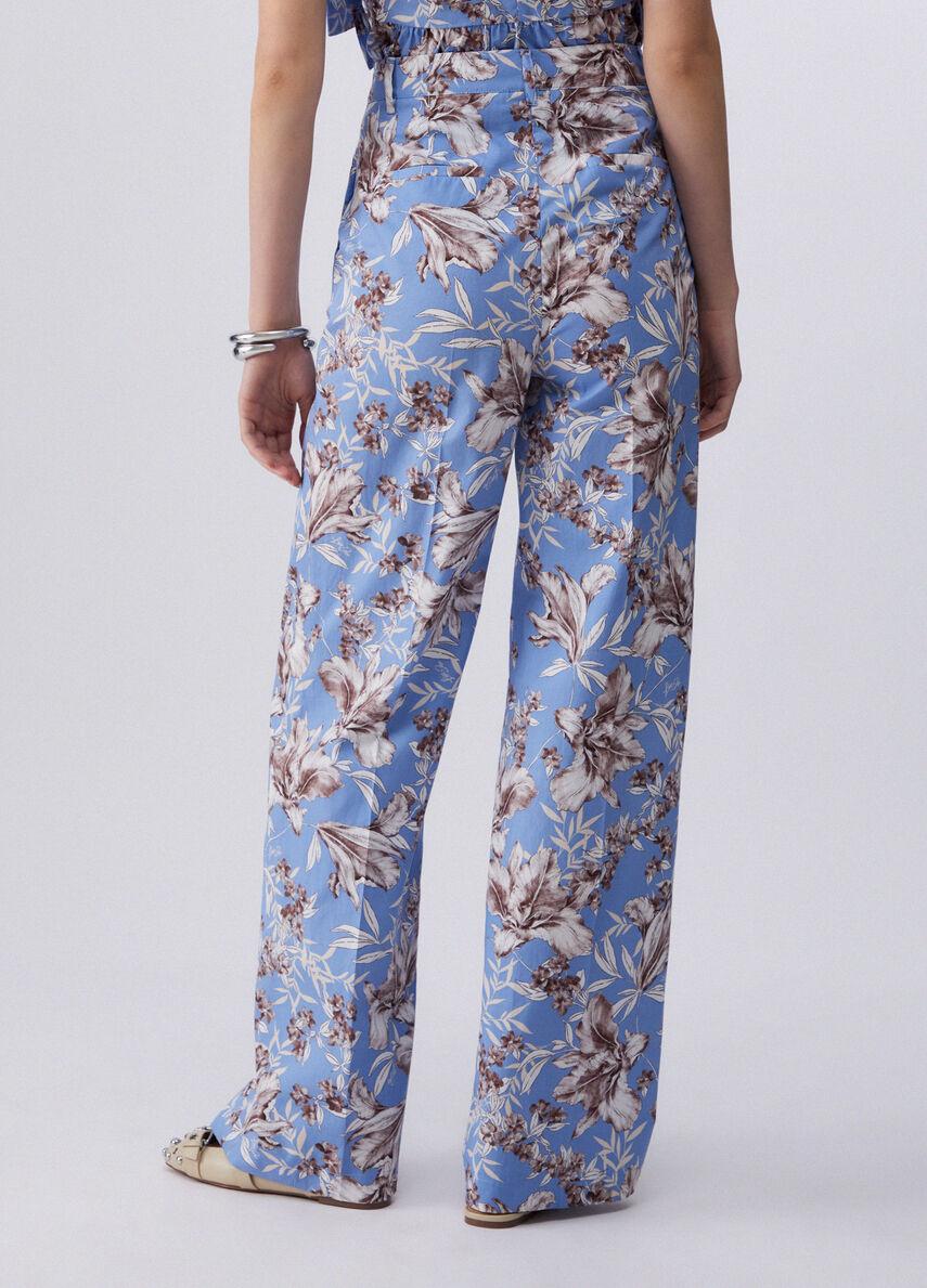 Pantaloni palazzo in popeline WA6441T4853 P9502 LIU JO WHITE1 