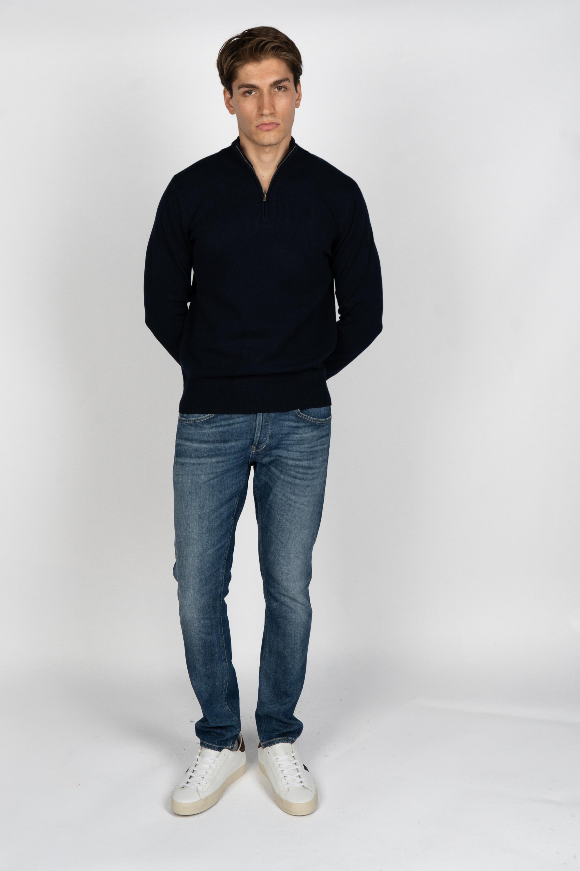 Pullover a mezza zip Jermyn JERM002 00063I MC2 SAINT BARTH 