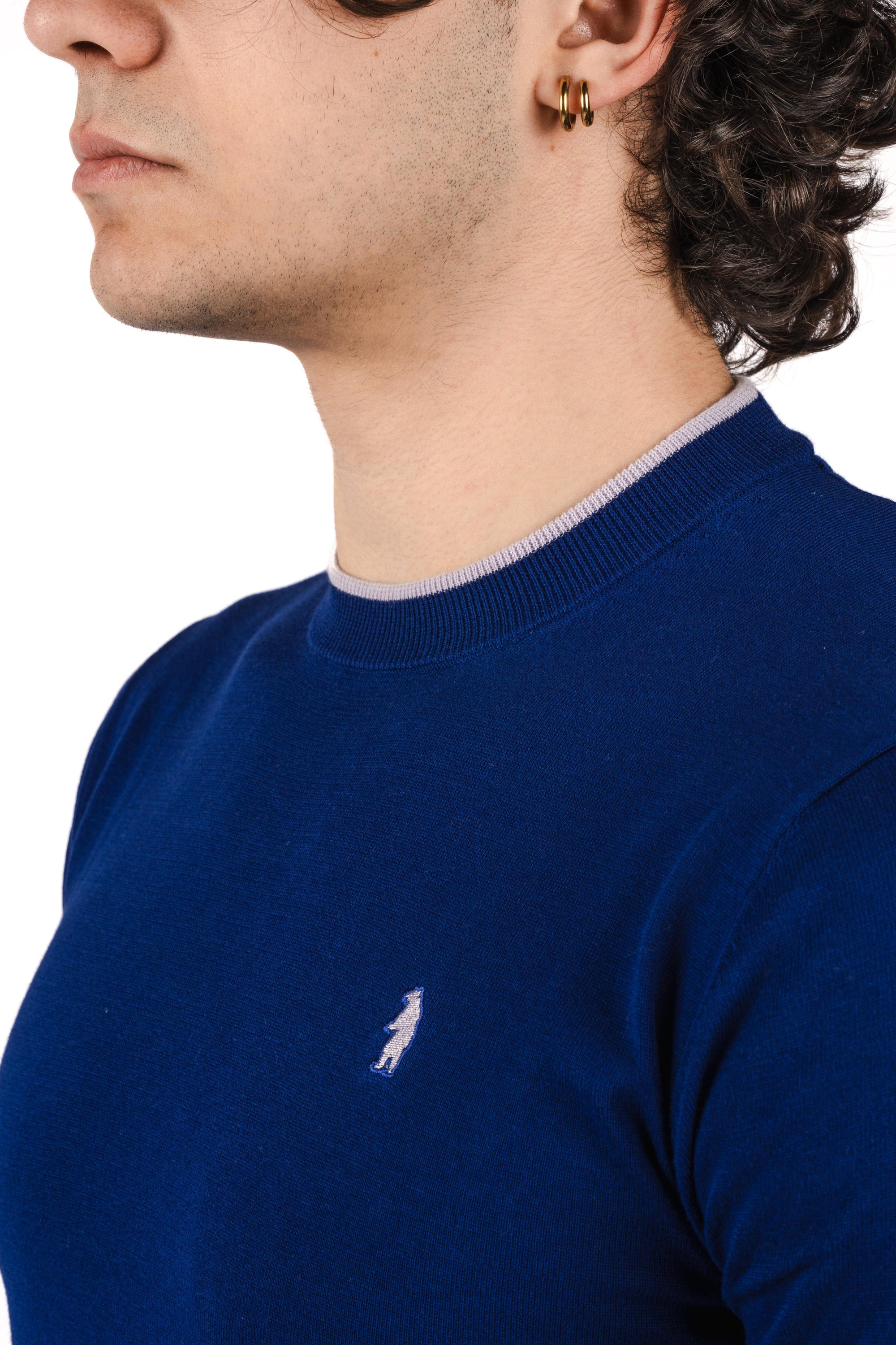 T-shirt con dettagli a contrasto R4064M261 MARINE REFRIGUE 