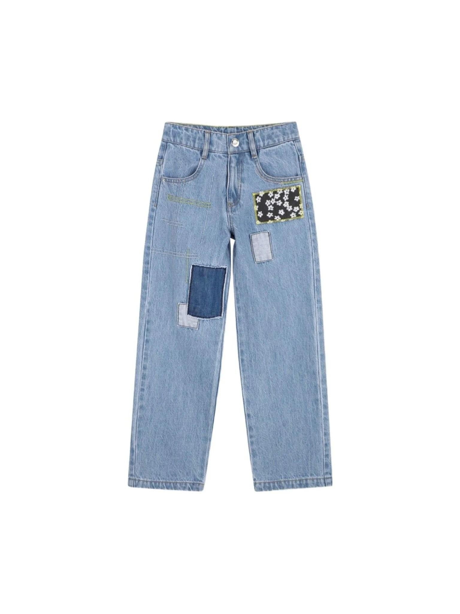 Jeans con patch floreali W60728 Z10 MARC JACOBS 