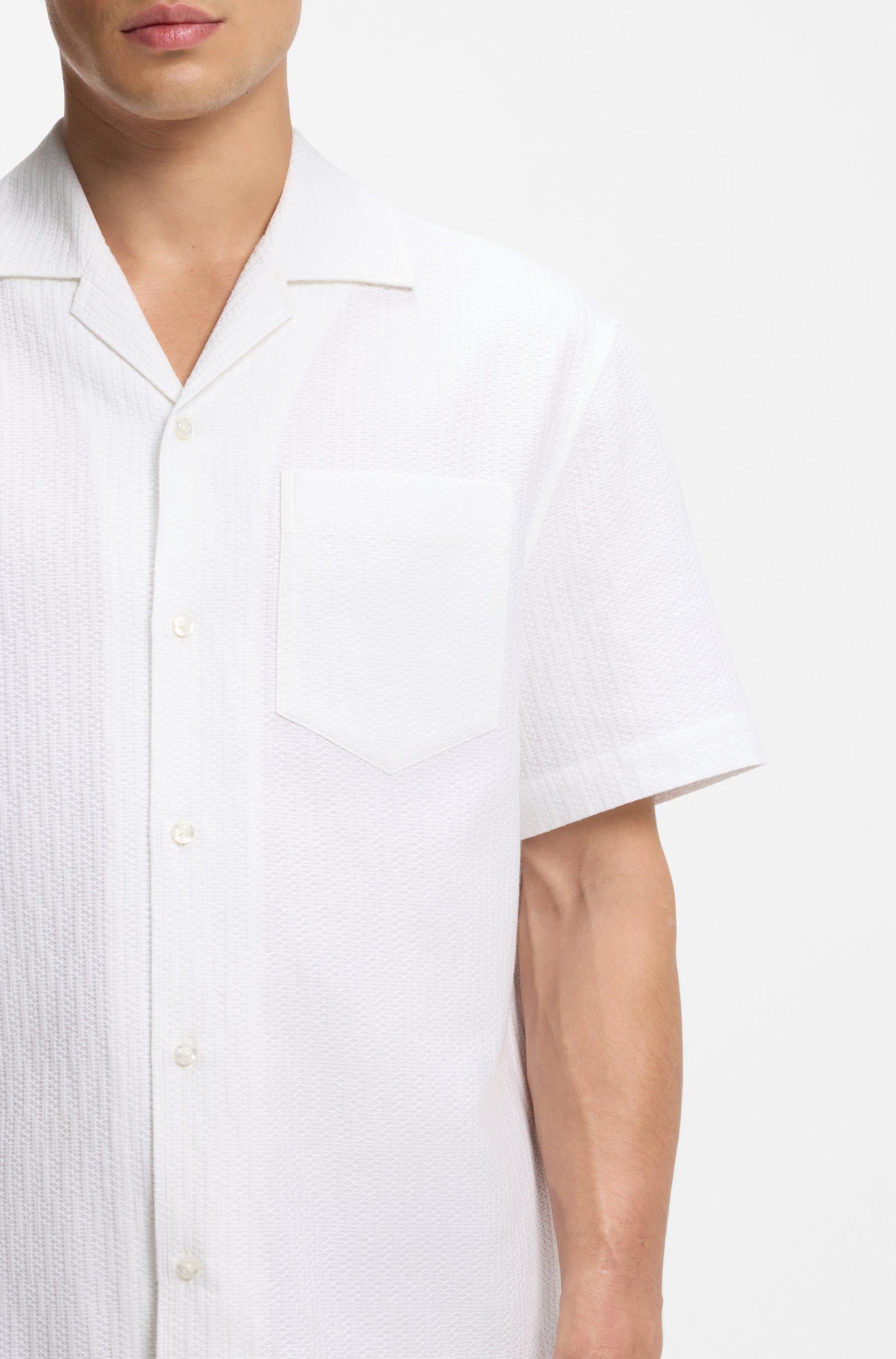 Camicia oversize in cotone lavorato 50560633 199 HUGO 